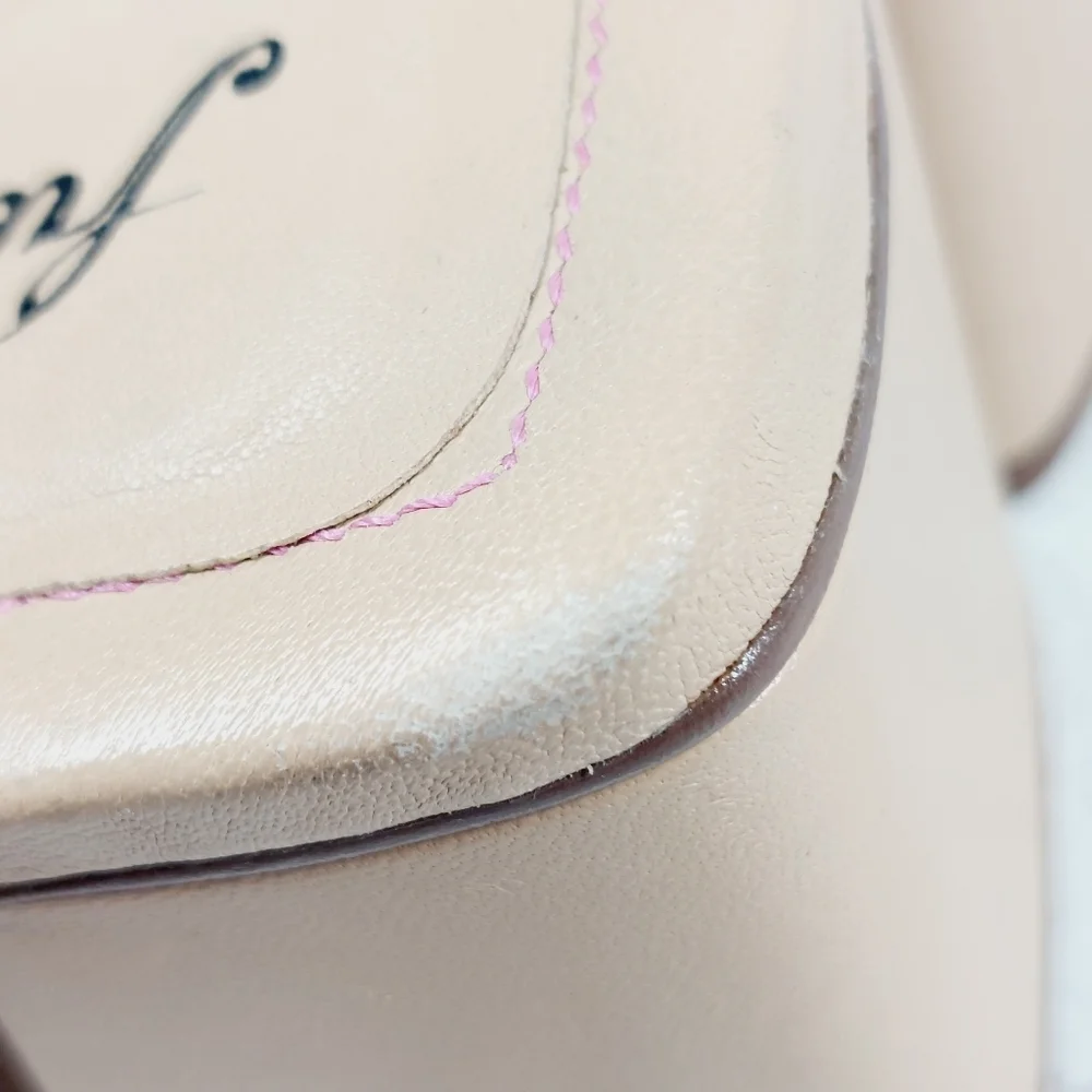 NEW Free People Straps Cream Tan Leather Slip on Block Heel Sandals W647 - Picture 15 of 16